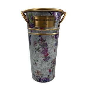 MacKenzie Childs Flower Market Galvanized Metal Flower Bucket 11 Inch Tall